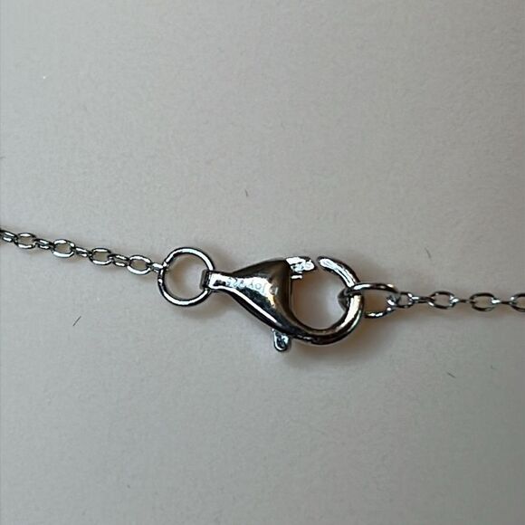 White Edison Pearl Necklace in Rhodium Over Sterling Silver 20 Inches - Picture 5 of 9